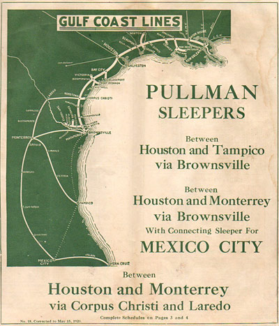 Pullman Sleepers between Houston and Monterey